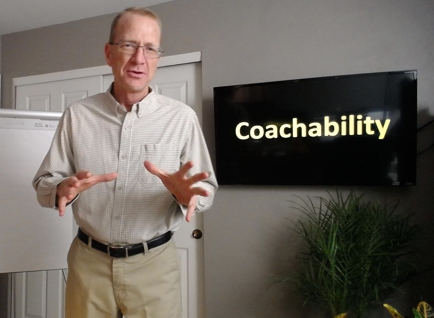 Greg teaching on coachability